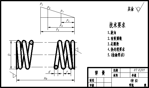 压缩弹簧设计,压缩弹簧图纸